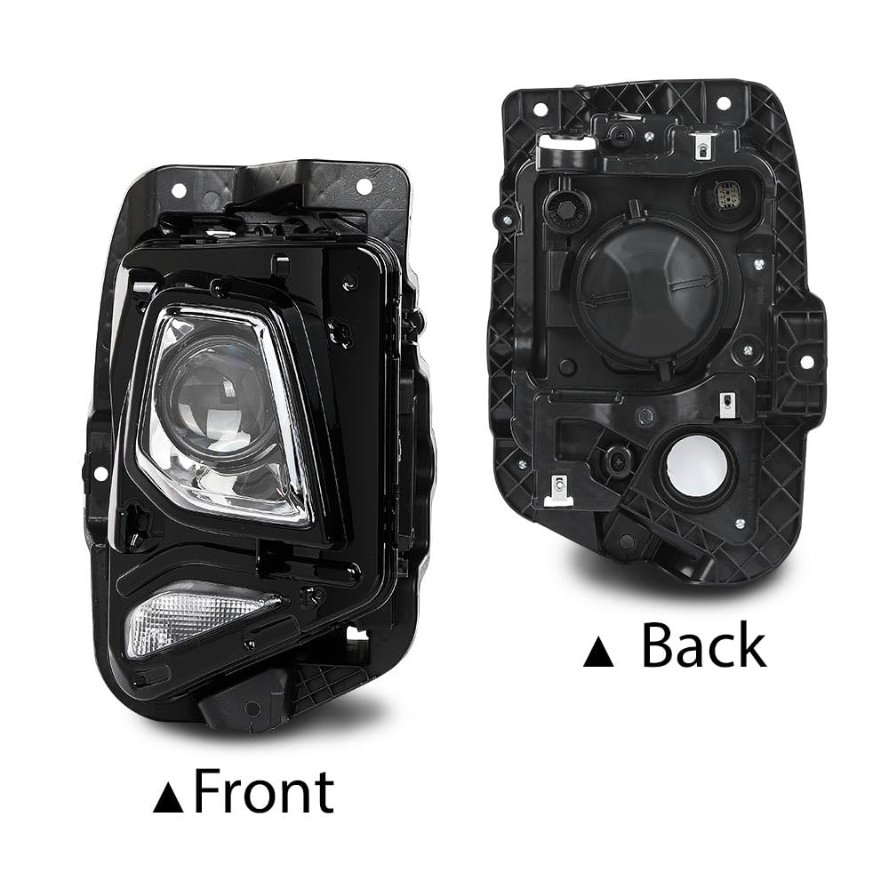G-PLUS HID/Xenon Projector Headlights Left+Right Without Ballast & D3S Bulb Compatible with Chevy Blazer 2019-2021 Fit Models with Factory HID/Xenon Clear Lens Chrome Housing Only GM2502492, GM2503492