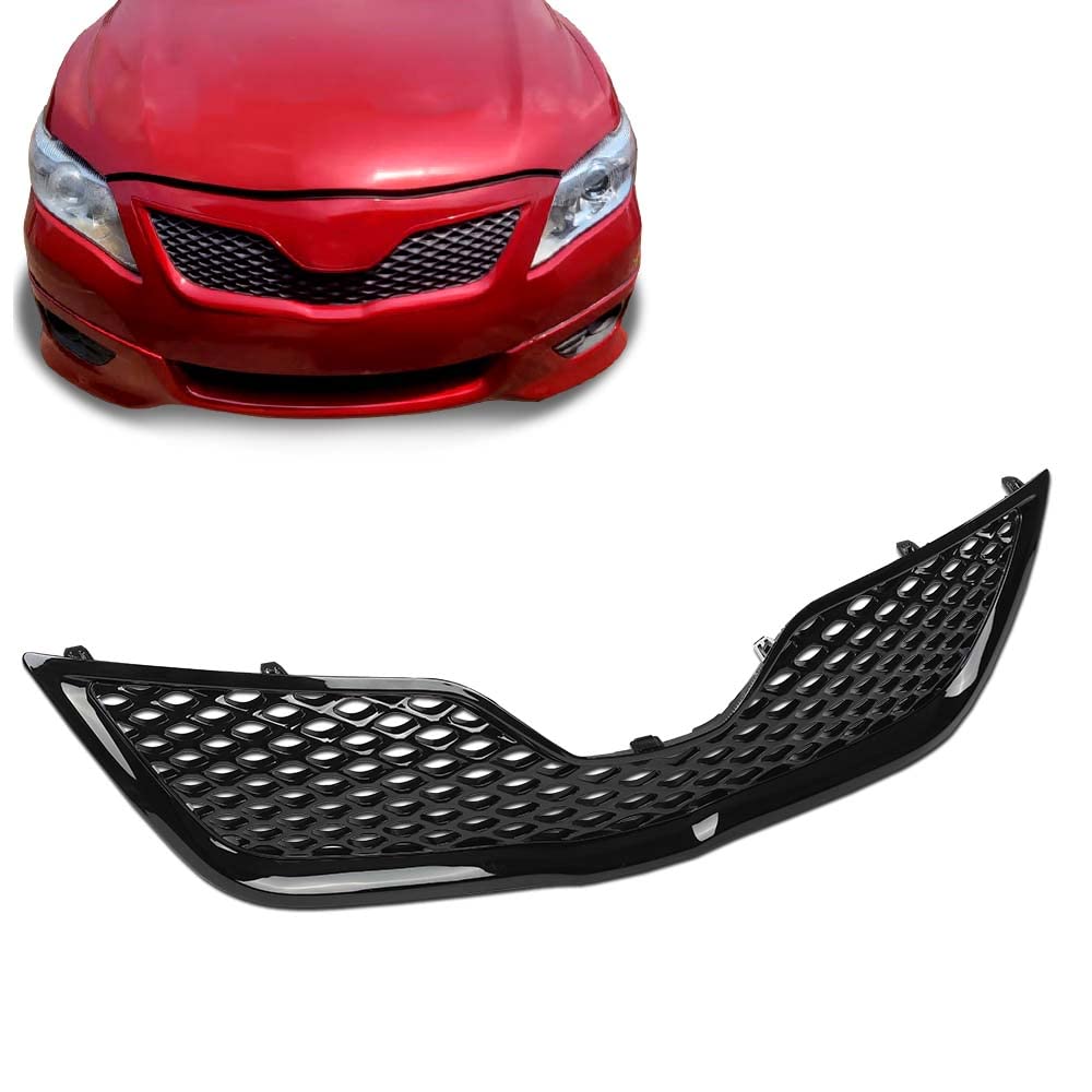 G-PLUS Front Grille Grill Compatible with 2010-2011 Toyota Camry Black Plastic 5310106200C0, TO1200323
