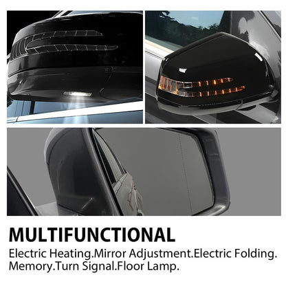 G-PLUS Mirror w/o Blind Spot Right Passenger Side Compatible with Benz ML350 GL450 2010 2011 2012 Black