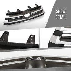 G-PLUS Bumper Grille for Toyota Highlander 2017-2019 Chrome Black Additional Angle