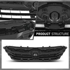 G-PLUS Front Bumper Grille for Subaru Legacy 2010-2012 Chrome Black Additional Angle