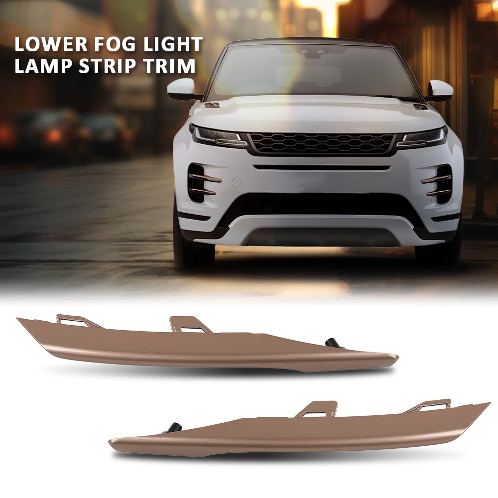 G-PLUS Pair Lower Fog Light Lamp Strip Trim Compatible with Land Rover Range Rover Evoque 2020-2022