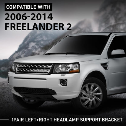 G-PLUS Headlight Support Bracket Left+Right Pair Compatible with Land Rover Freelander 2 2006-2014