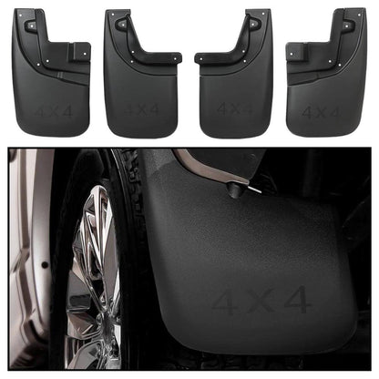 G-PLUS Heavy Duty Molded Mud Flaps Compatible with Toyota Tacoma with Fender Flares 2005-2015 Mud Guards Splash Front & Rear Mudguards Black Set of 4