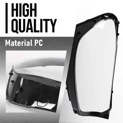 G-PLUS Headlight Lens Cover Compatible with Benz GLS X167 GLS350 GLS350d GLS500 GLS550 GLS450 GLS580 2020-2023 Fit Benz GLS63 AMG 2021-2023 Left & Right Front Headlamp Lens Cover Clear