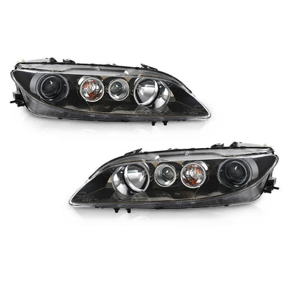 G-PLUS Headlights Headlamp Compatible with 2006-2007 Mazda 6 Mazdaspeed,Fit 2006-2008 Mazda 6 (submodel: i, S,GS, GT)
