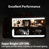 G-PLUS LED Lights Strip Headlight Bumper Lamp w/Bulb Compatible with GMC C1500 C2500 K1500 K2500 Suburban 1994-1999/Fit GMC C2500 C3500 K2500 K3500 1994-2000 Clear Lens Black Housing Clear Reflector