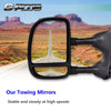G-PLUS Manual Towing Side Mirrors Compatible With Only 1999-2016 Super Duty F250 F350 F450 F550 Models,Driver & Passenger Side Mirror Set Black