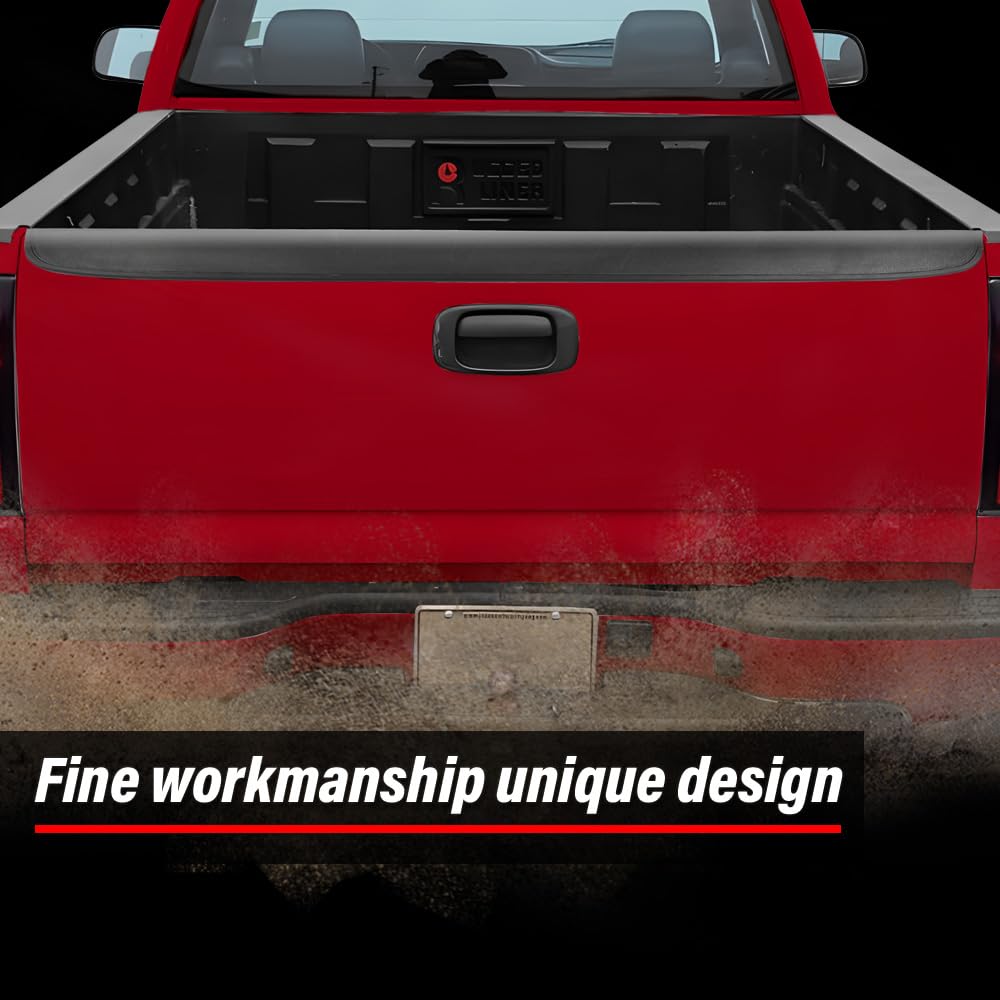 G-PLUS Tailgate Cap Top Protector Cover Compatible with 1999-2007 Chevy Silverado GMC Sierra 1500 (Fit 2007 Classic Only) Not Stepside GM1909101 15932247 15046605 Smooth Black