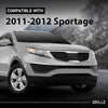 G-PLUS Front Bumper Grille with Chrome Molding Plastic Compatible with Kia Sportage 2011-2012 863503W000, KI1200147 Grill