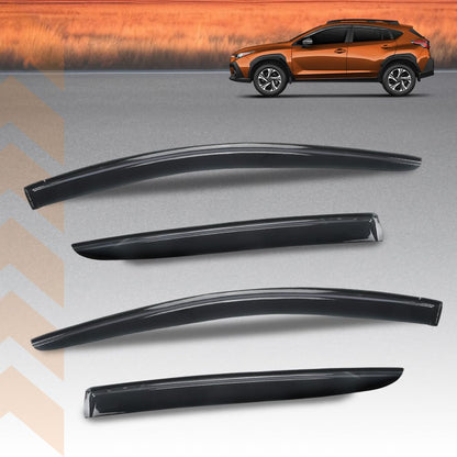 G-PLUS Out-Channel Window Vent Visor Deflectors Tape-On Side Rain Guards Compatible with Subaru Crosstrek 2024-2026 Base Premium Sport Limited 4 PCS Smoky