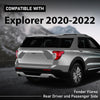 G-PLUS Rear Left & Right Fender Flares 4PCS Compatible with Ford Explorer 2020 2021 2022 Wheel Opening Molding Arch Trim, Factory Style