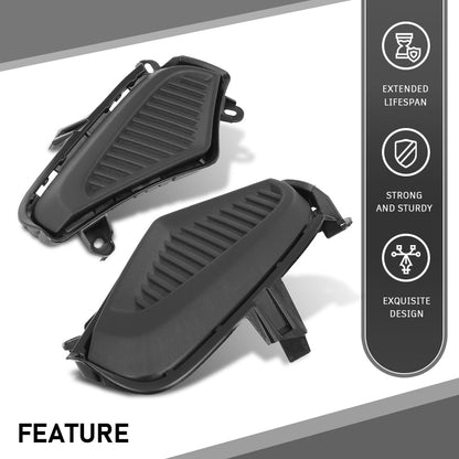 G-PLUS Front Bumper Fog Light Lamp Cover Pair Compatible with Toyota Rav4 2019-2022 TO1038225, TO1039225, 521270R150, 521280R150, 52127-0R150, 52128-0R150 Black