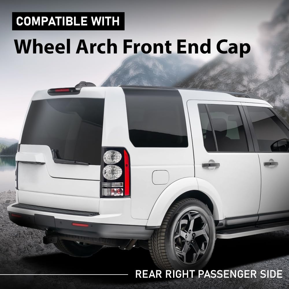 G-PLUS Right Rear Wheel Arch Front End Cap Compatible with Discovery 3 & 4 LR010625 Black