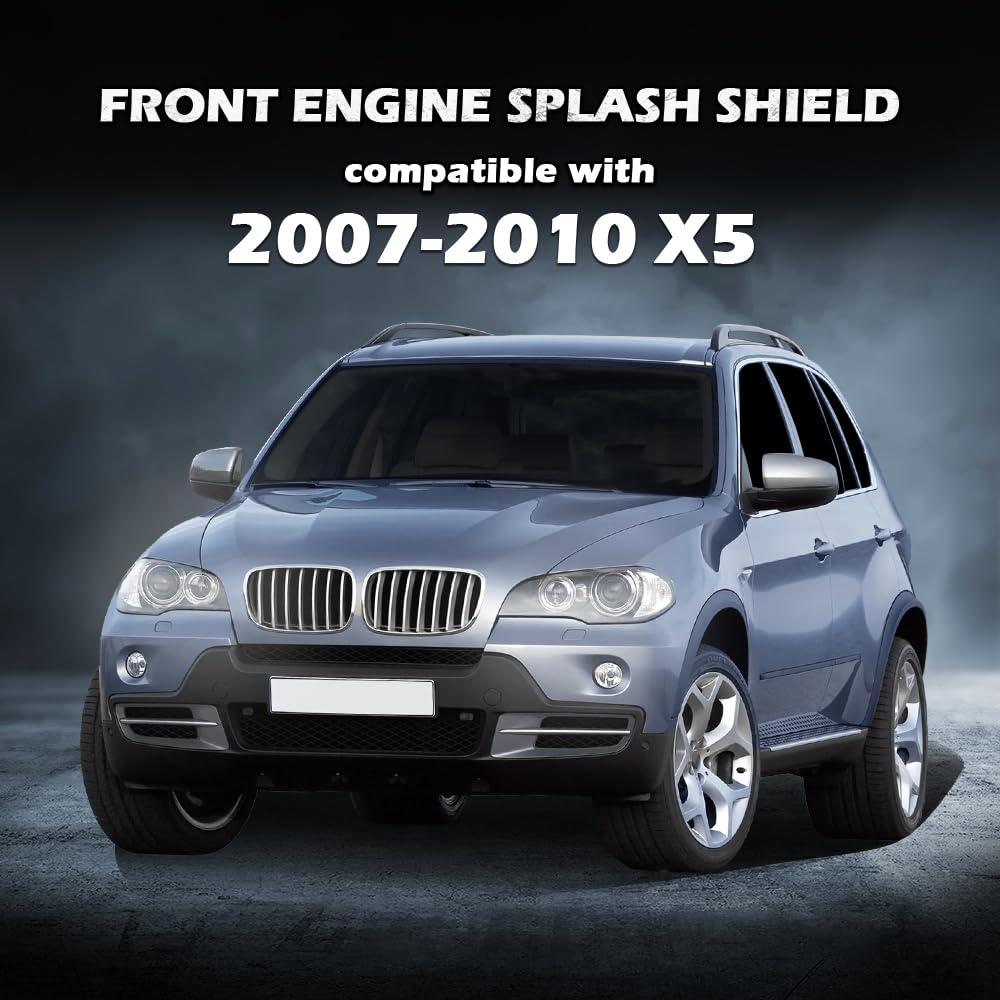 G-PLUS Front Engine Splash Shield Compatible with BMW X5 3.0si 4.8i 2007-2008/Fit BMW X5 xDrive30i xDrive48i 2009-2010 51757158385 BM1228151
