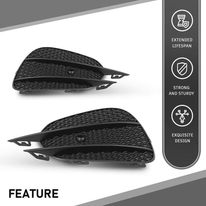 G-PLUS Front Bumper Grille Fog Light Cover Trim Compatible with Benz E-Class W213 E200 E260 E300 E350 E400 Sport 2016-2020 2138856700