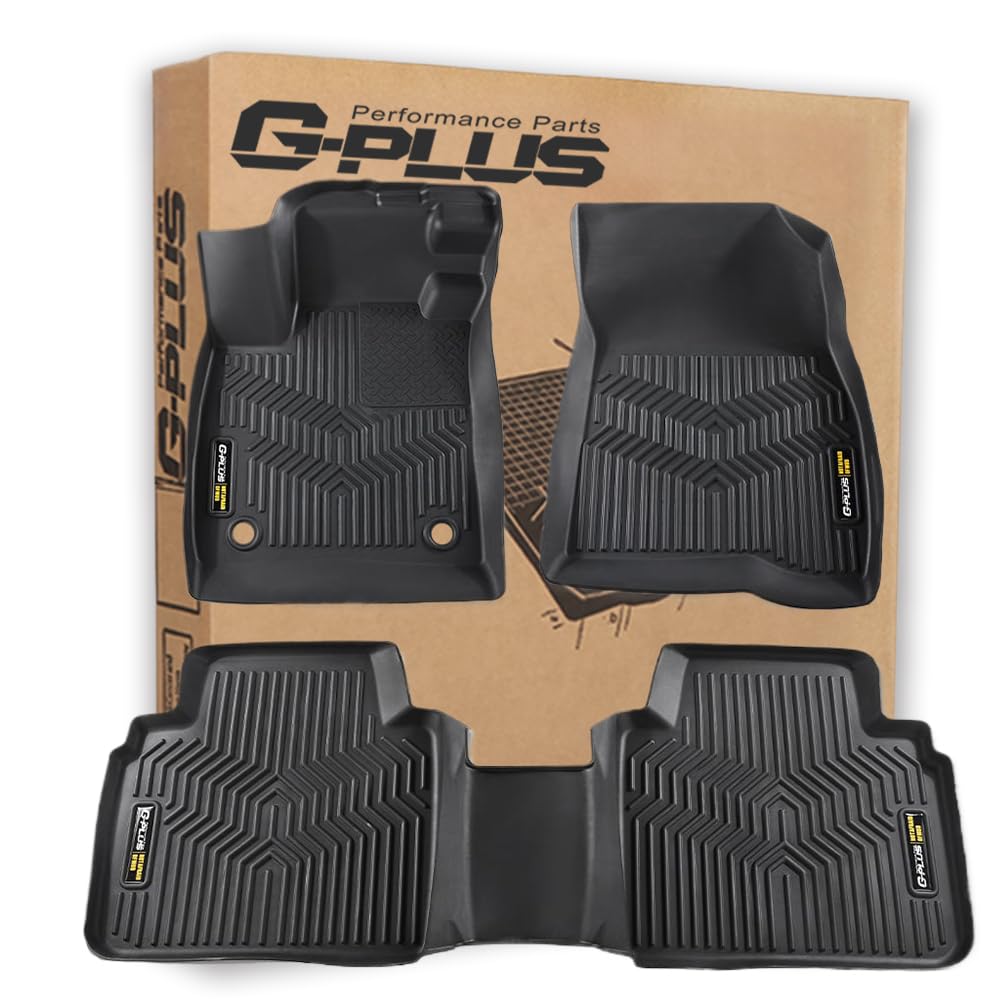 G-PLUS Floor Mats Compatible with Honda Accord 2023-2024 All Weather Full Cover Protection 1st & 2nd Row Liner TPE Car Floor Cargo Liners Accessories Black