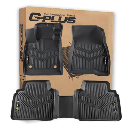 G-PLUS Floor Mats Compatible with Honda Accord 2023-2024 All Weather Full Cover Protection 1st & 2nd Row Liner TPE Car Floor Cargo Liners Accessories Black