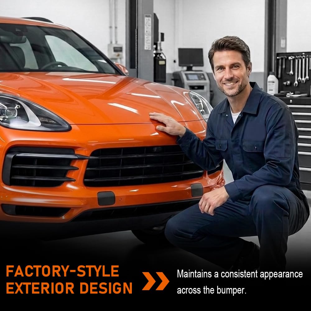 G-PLUS Front Bumper Tow Hook Eye Cover Cap Pair Compatible with Porsche Cayenne 2019 2020 2021 2022 2023 9Y0-807-155-G2X, 9Y0-807-156-G2X, 9Y0807156G2X, 9Y0807155G2X, PO1029105, PO1029104 Blue