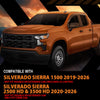 G-PLUS in-Channel Side Window Vent Visor Deflectors Rain Guards Compatible with Chevy Silverado GMC Sierra 1500 2019-2026 4 PCS Smoky