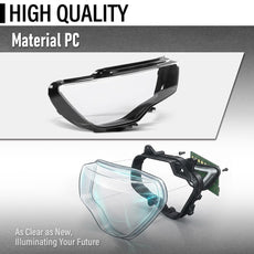 G-PLUS Headlight Lens Cover for Audi A3 2013-2016 Right Clear Additional Angle