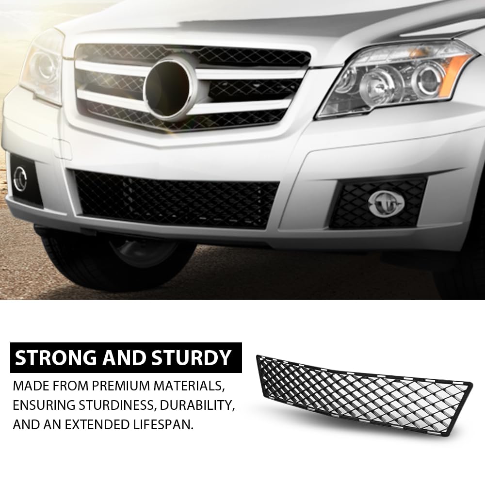 G-PLUS Front Bumper Grille Grill Center Compatible with Benz GLK350 (submodel: 4Matic, Base) 2010-2012,Fit for Models Without AMG Styling Package and Optical Off Road Package 2048851723