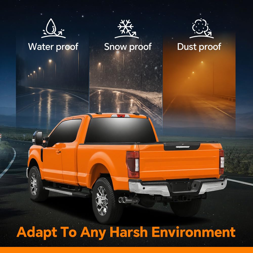G-PLUS Rear Left Tail Light Assembly Fit Ford F250 F350 F450 Super Duty 2020 2021 2022, Fit Factory Halogen w/Blind Spot Monitor Model, Left Driver Side Rear Lamp, Red Lens, FO2800279
