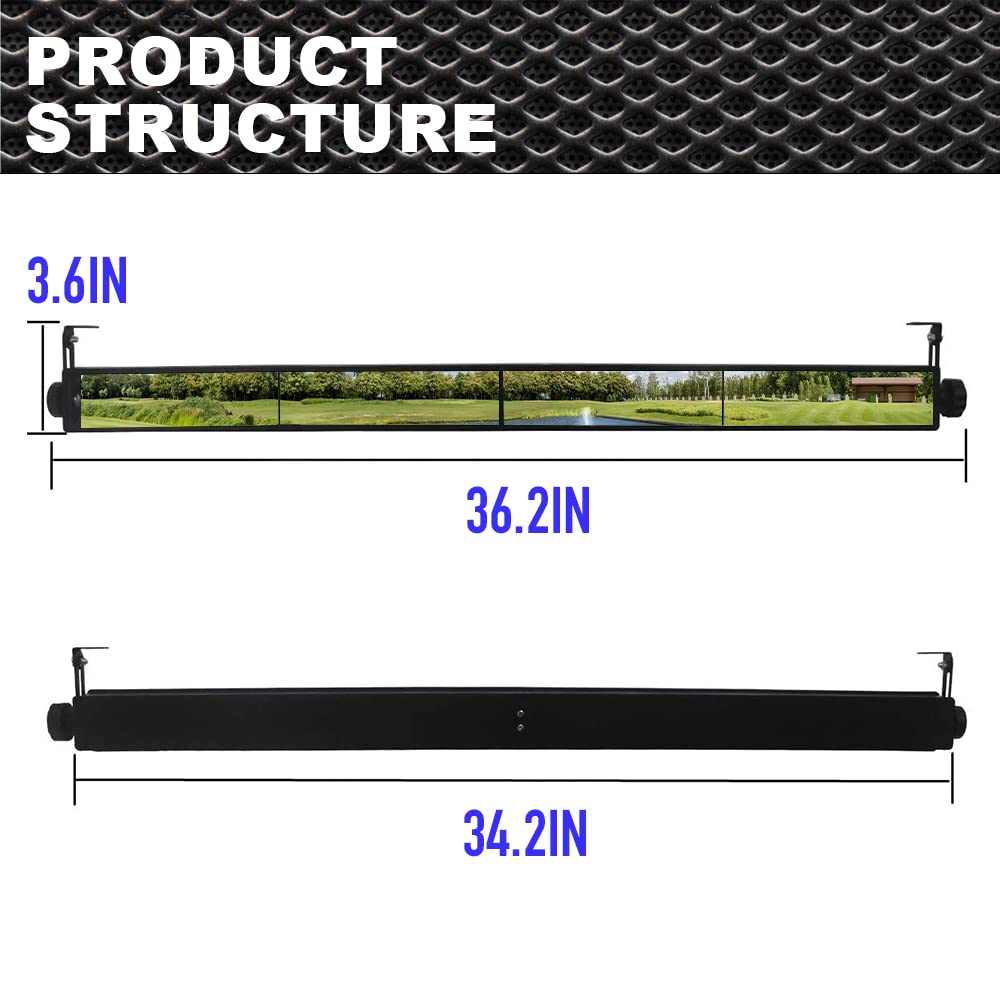 G-PLUS 5 Panel Universal Mirror Compatible with Yamaha/Golf Carts EZGO/Club Cars (1PC)