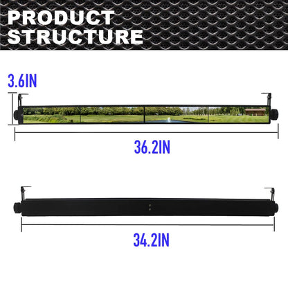 G-PLUS 5 Panel Universal Mirror Compatible with Yamaha/Golf Carts/EZGO/Club Cars (2PC)