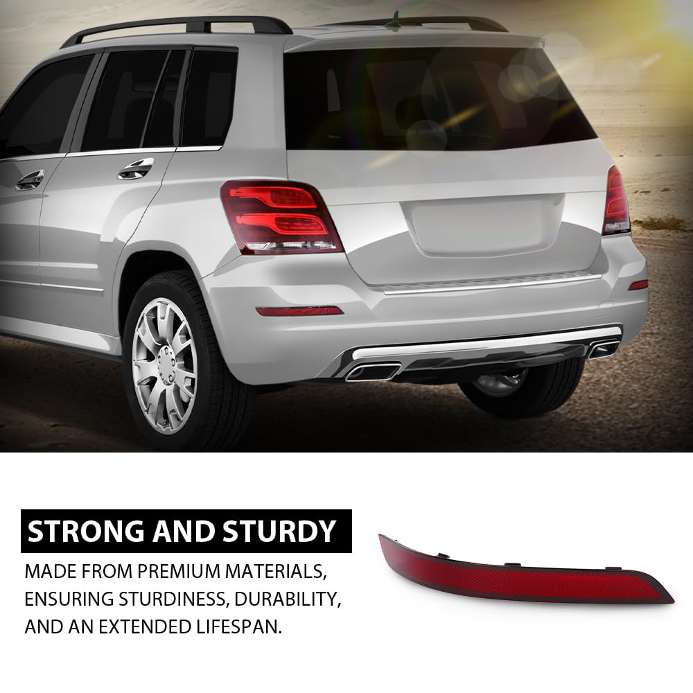 G-PLUS Rear Bumper Reflector Left+Right Compatible with Benz X204 GLK GLK350 2013-2015 2048200374, 2048200474, A2048200374, A2048200474