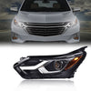 G-PLUS LED Headlight Assembly Compatible with Chevy Equinox 2018 2019 2020 w/Factory HID/Xenon Driver Left Headlamp Clear Lens Black Housing Amber Reflector Bumper Headlamps,faros delanteros