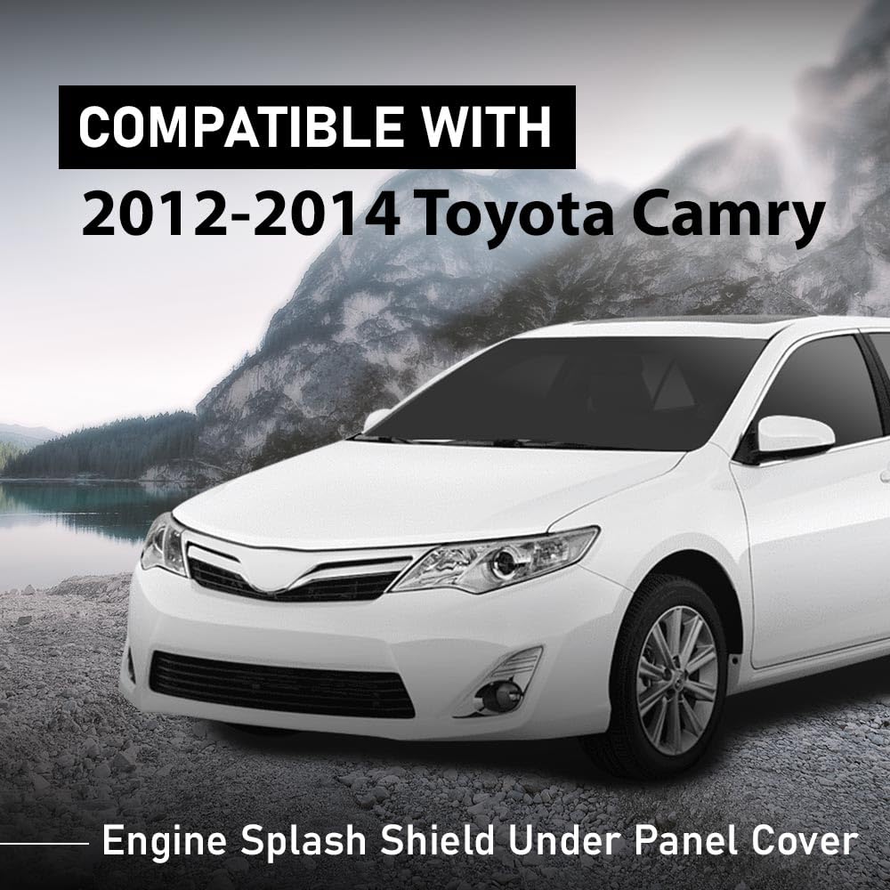 G-PLUS Front Engine Splash Shield Under Cover Compatible with 2012-2014 Camry Front Center Under Cap Left & Right Side Replacement