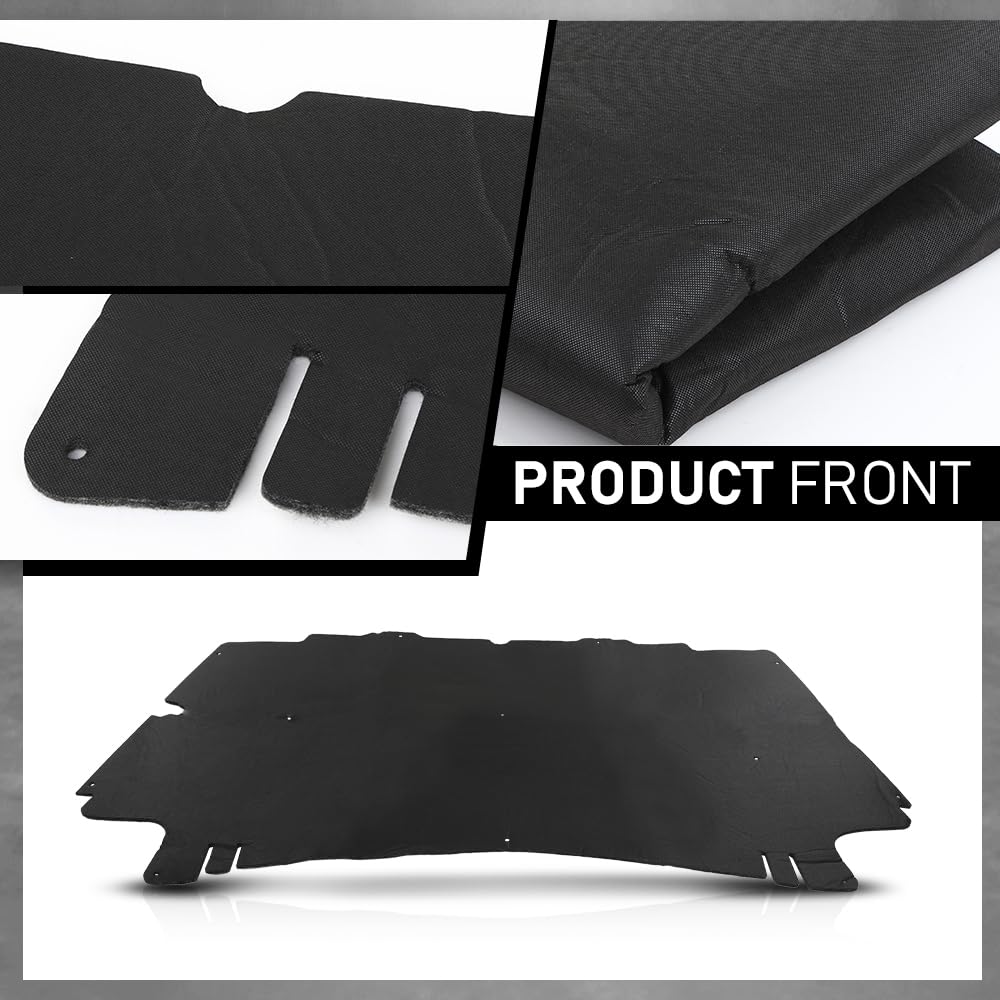 G-PLUS Hood Insulation Pad 1/2" Heat Blanket & Clips Compatible with Dodge Ram 1500 2002-2008/Fit Dodge Ram 2500 3500 2003-2009