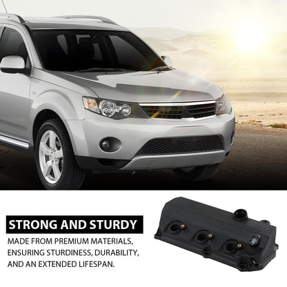 G-PLUS Engine Valve Cover w/Gasket Compatible with Mitsubishi Outlander 3.0L 2007-2009 1035A840 Black