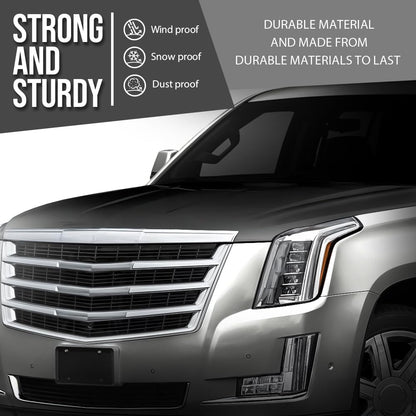 G-PLUS Front Hood Panel Primed Aluminum Compatible with Cadillac Escalade 2015-2019 Black