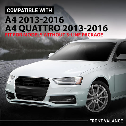 G-PLUS Front Valance Plate Compatible with Audi A4 2013-2016, Fit for Models Without S-Line Package 8K0807611, AU1087100