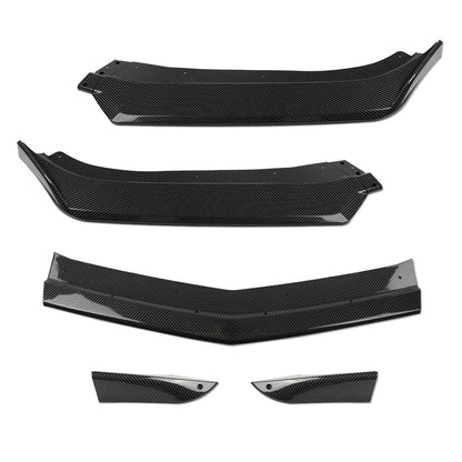 G-PLUS Front Bumper Lip Splitter 1LE Style Compatible with Chevy Camaro LT/LS/RS/SS Models 2016-2023 (Will Not Fit ZL1 Bumper Models) Textured Carbon Fiber Black