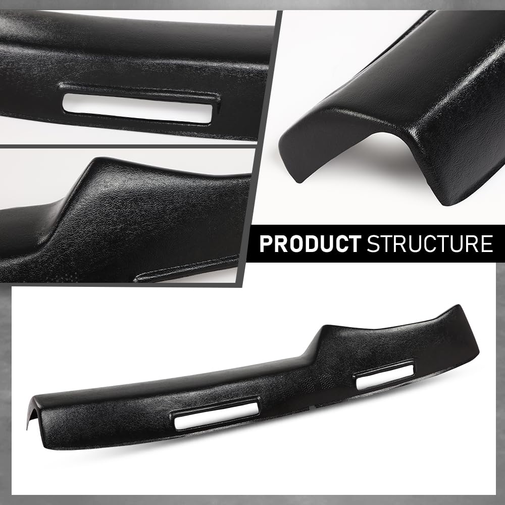 G-PLUS Dashboard Dash Cover Compatible with Chevy GMC Trucks 1973-1980 Black ABS Plastic