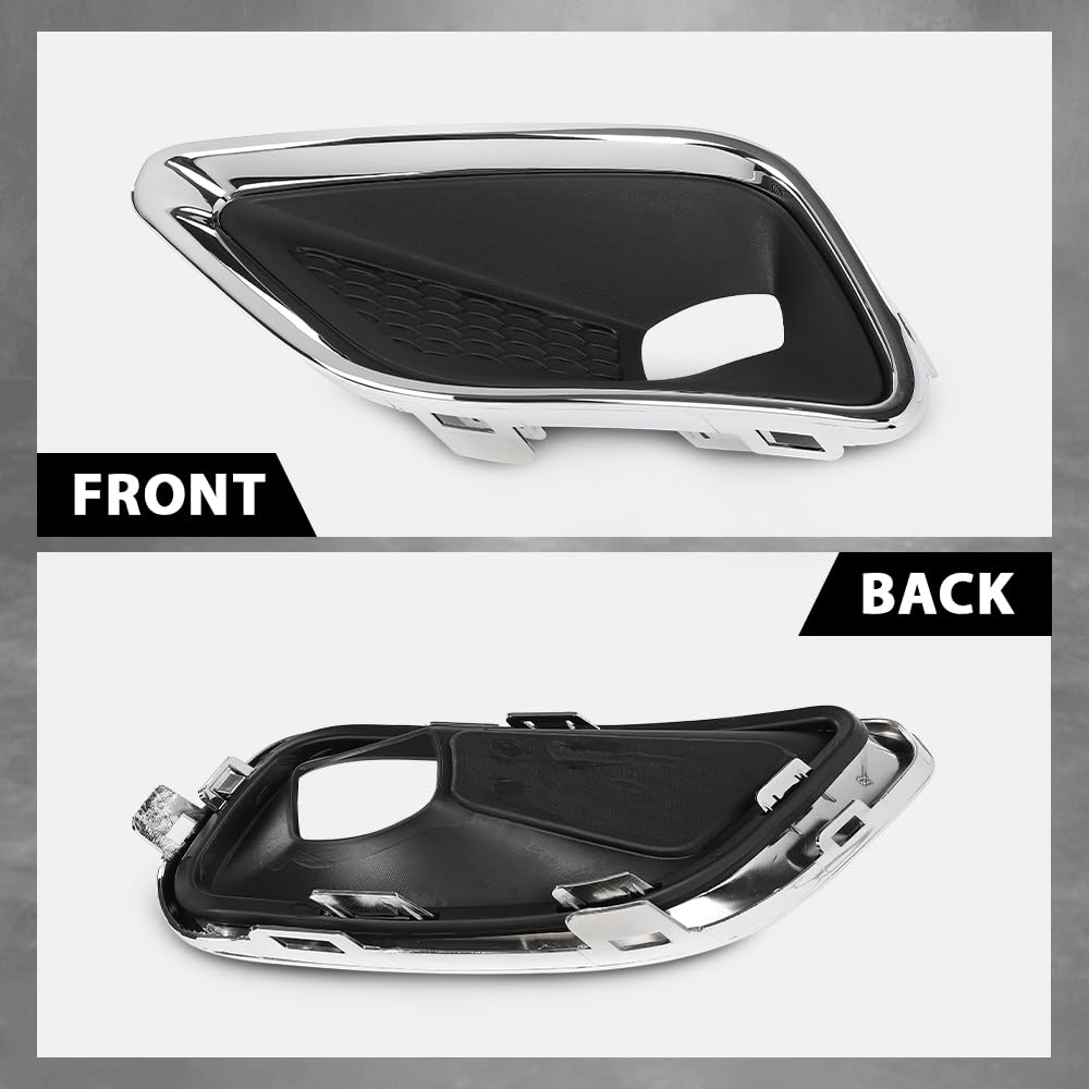 G-PLUS Front Bumper Fog Light Lamp Covers Bezel Chrome Compatible with Jeep Cherokee 2019-2020