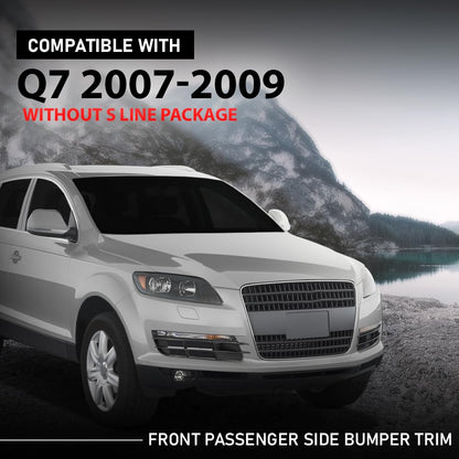 G-PLUS Front Right Bumper Grille Fog Light Cover, Compatible with Audi Q7 2007-2009 W/o S Line Package, Passenger Side, 4L0807682 3FZ, 4L080768201C