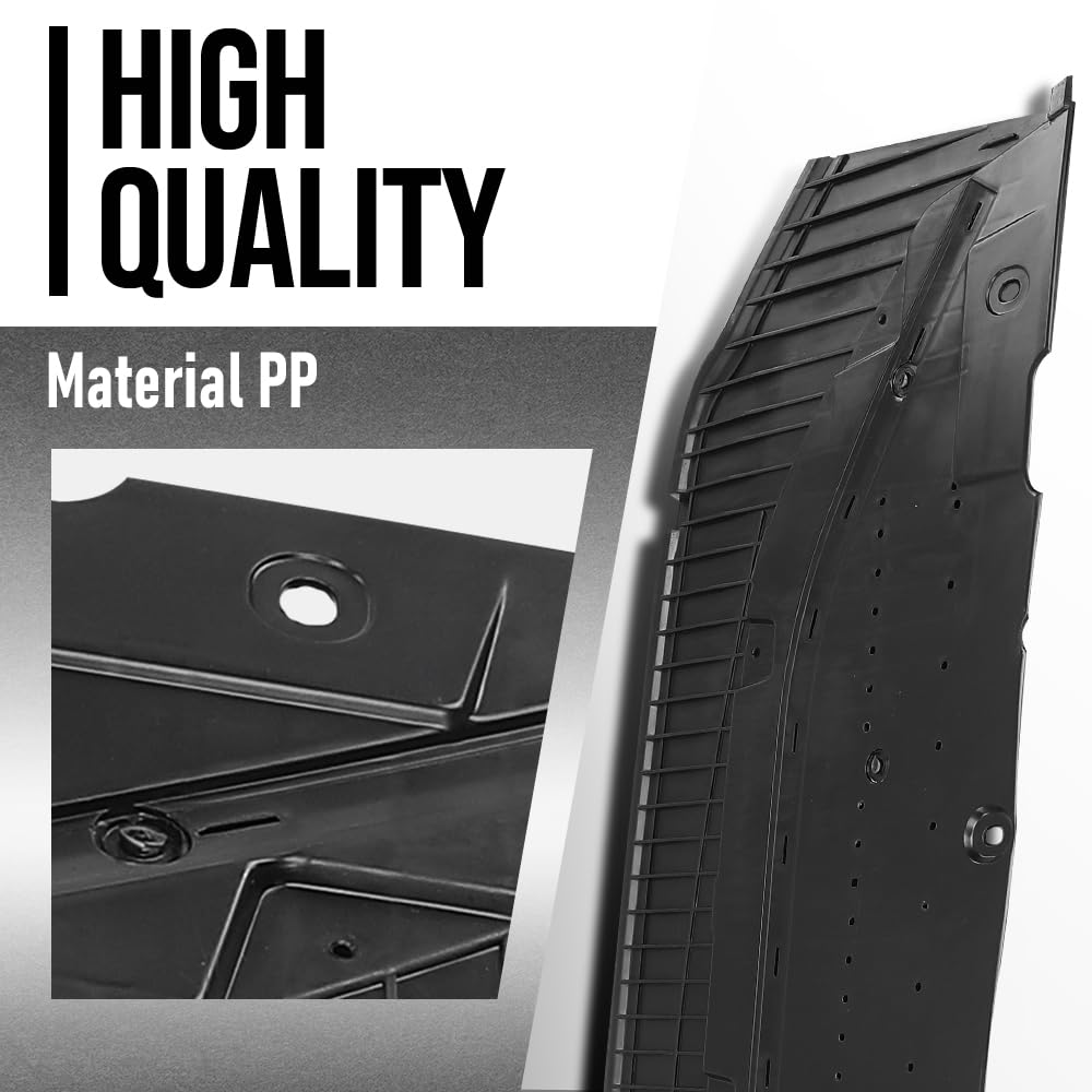 G-PLUS Front Bumper Cover Lower Splash Shield Mud Guard Compatible with Audi A6 & A6 Quattro 2012 2013 2014 2015 4G0807611, AU1228138 Black