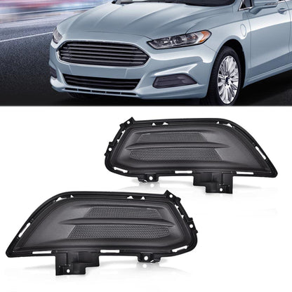 G-PLUS Fog Lamp Cover Front Left Driver Right Passenger Side Compatible with 2013-2016 Fusion Auto Fog Light Lamp Cover Trim Bezel DS7Z17B814AA DS7Z17B814AB FO1039133 FO1038133