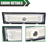 G-PLUS Front Side Marker Lights Assembly Compatible With 1981-1991 Chevy Blazer/GMC Jimmy C/K R Pickup,915557,915558,GM2550115,GM2551107 Side Chrome Bezel Marker Lamps Pair (Smoky Lens)