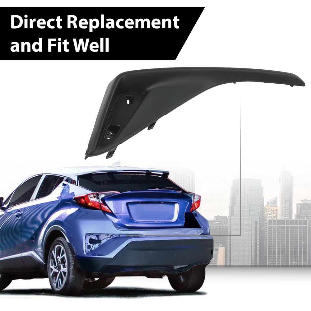 G-PLUS Bumper Insert Cover Plate Bumper Filler Rear Left Drive Side LH Compatible with Toyota CHR Nightshade 2021-2022/ Fits Toyota CHR XLE 2018-2022 52164F4020 TO1138101
