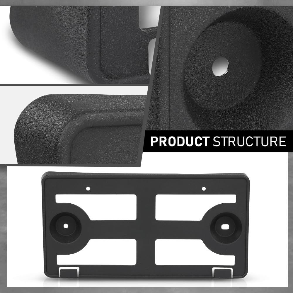 G-PLUS Front License Plate Bracket Holder Mounting, Compatible with Ford F150 Raptor Pickup 4-Door 3.5L 2017-2020, FO1068199, HL3Z17A385AB