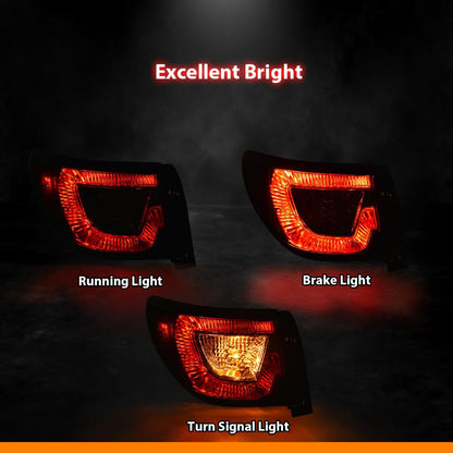 G-PLUS Tail Light w/Bulbs, Compatible with Chevy Traverse 2013-2017 Left Driver Side Outer 84266019, 23301756, GM2804112 Clear Lens Luces Traseras Rear Brake Lamps Assembly Faros Traseros