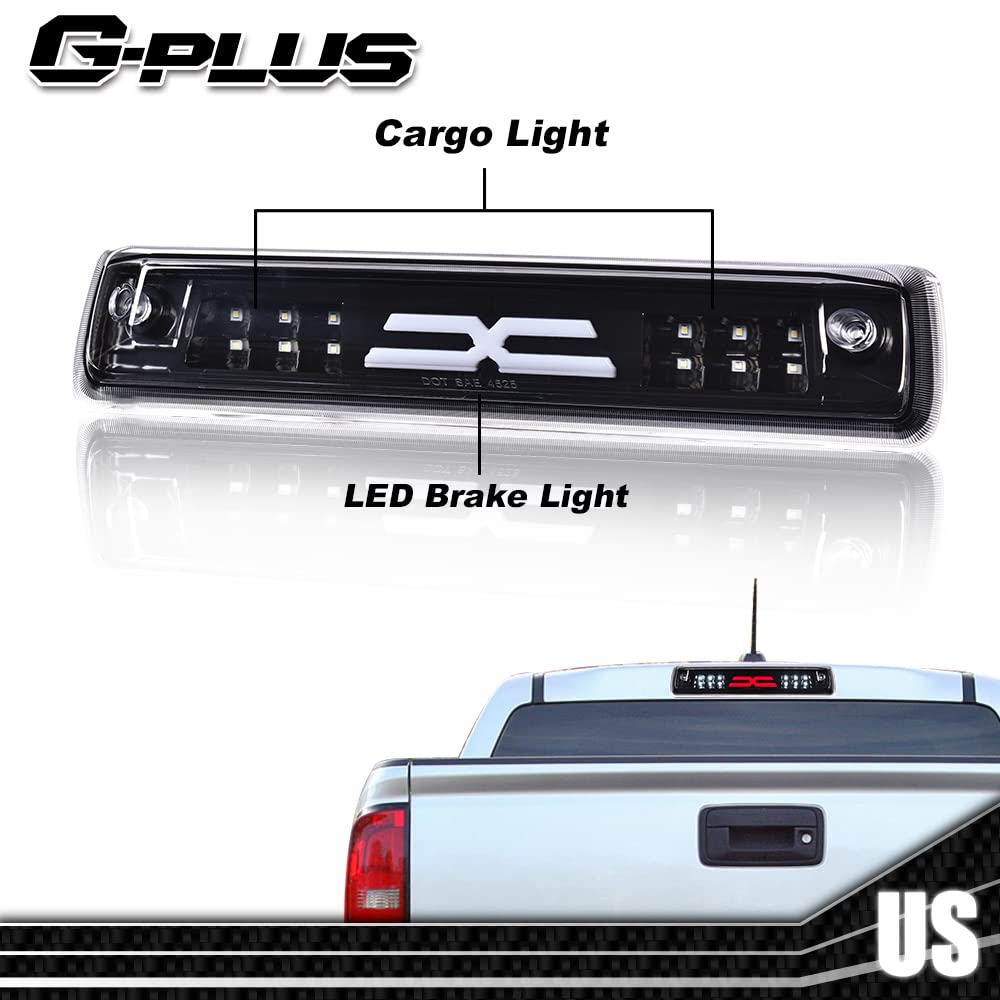 G-PLUS LED 3rd Third X Brake Light Rear Brake Stop Tail Light Compatible with 2015-2018 Colorado/Canyon GM25971002 52019397 High Mount Stop Light Third Tail Light