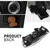 G-PLUS Headlights Assembly w/Bulbs Light Bar Left and Right Side Compatible with Dodge Ram 1500 2006-2008/Fit Dodge Ram 2500 3500 2006-2009 Clear Lens Black Housing Amber Reflector Faro