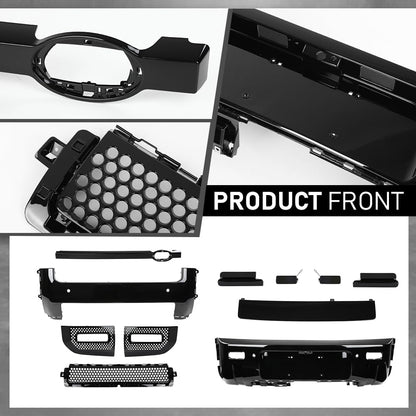G-PLUS Front Rear Bumper Cover Guard Skid Lip Kit Compatible with Rover Defender 90 110 130 2020 2021 2022 2023 2024, Black