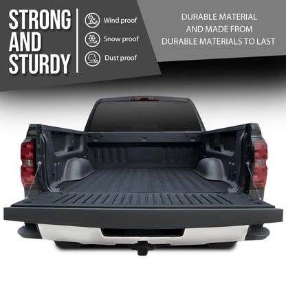 G-PLUS Tailgate Molding Cap Top Protector Molding Trim Compatible with Chevy Silverado GMC Sierra 2014-2018 Black